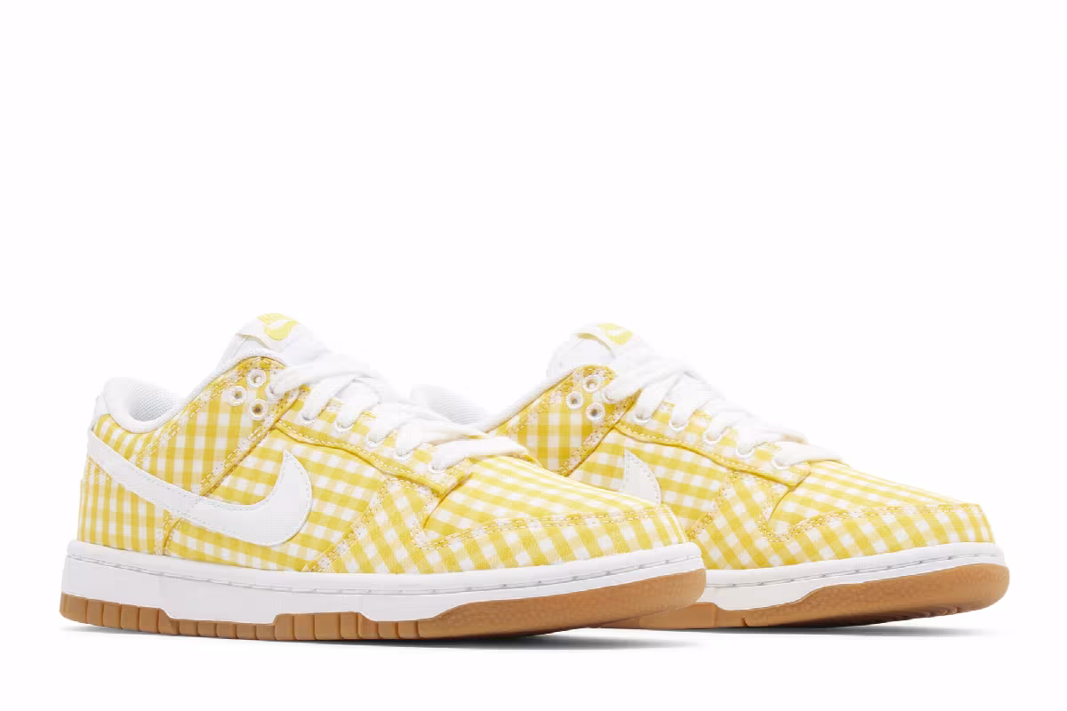 Nike Women's Dunk Low Yellow Gingham, view 9