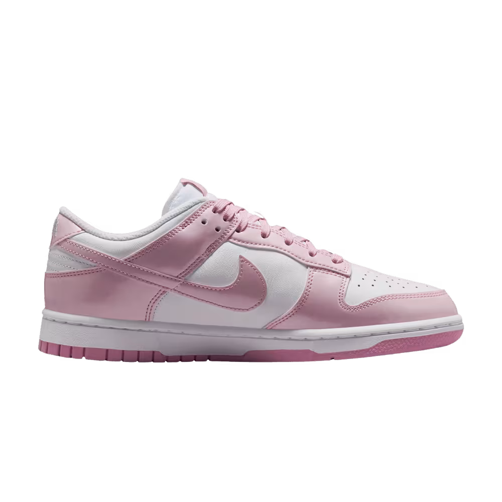 Nike Women's Dunk Low SE Patent - White Pink Rise
