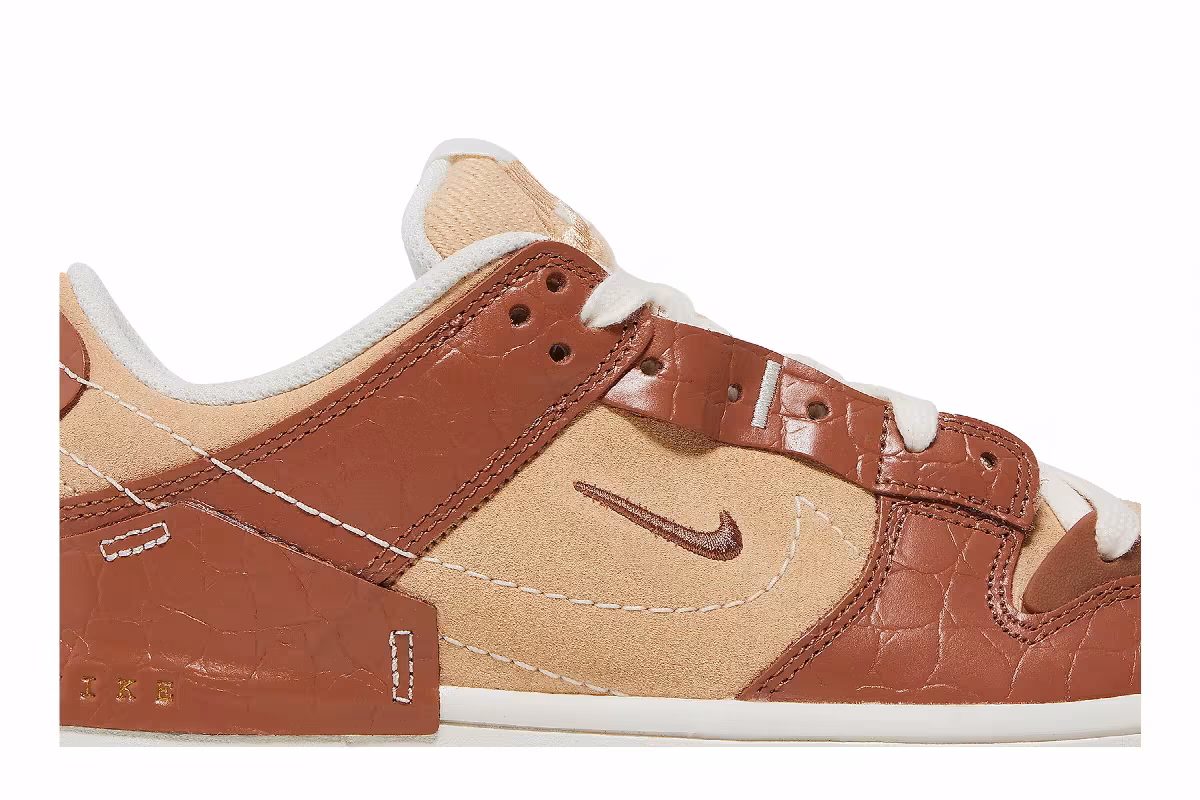 Nike Women's Dunk Low Disrupt 2 Brown Crocodile, view 3