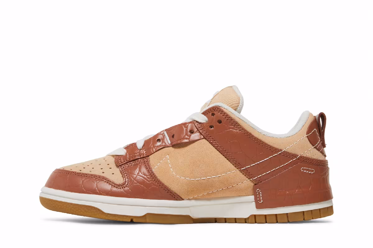 Nike Women's Dunk Low Disrupt 2 Brown Crocodile, view 4