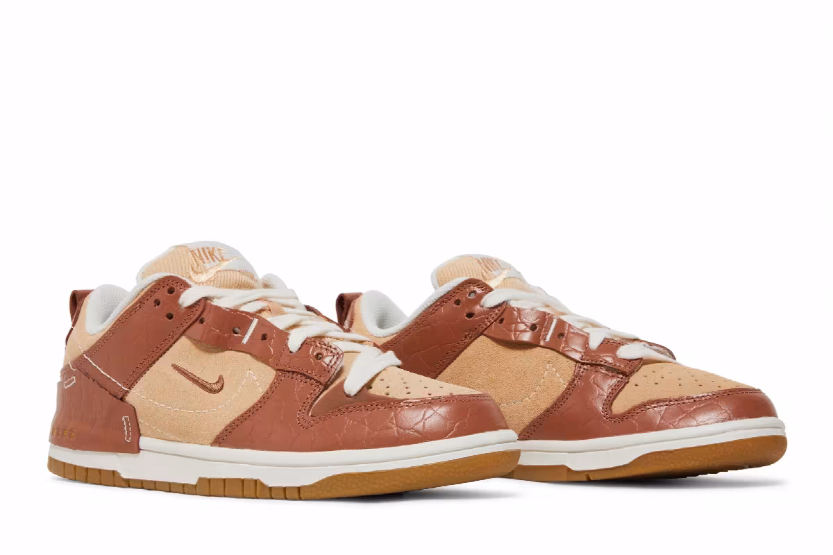 Nike Women's Dunk Low Disrupt 2 Brown Crocodile, view 9
