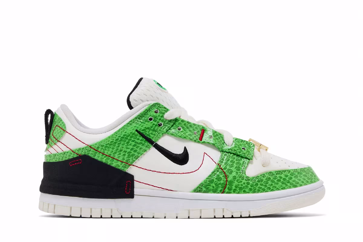 Nike Women's Dunk Low Disrupt 2 Green Snakeskin, view 2