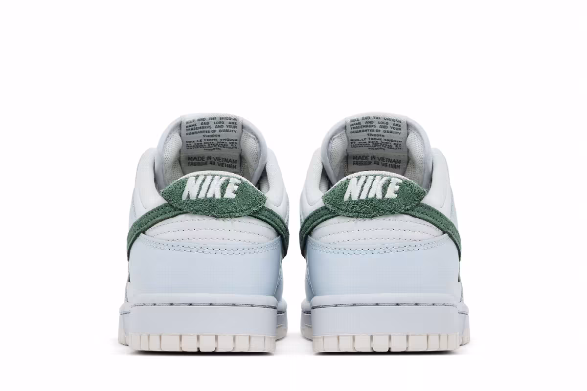 Nike Women's Dunk Low Light Silver Juniper Green, view 7