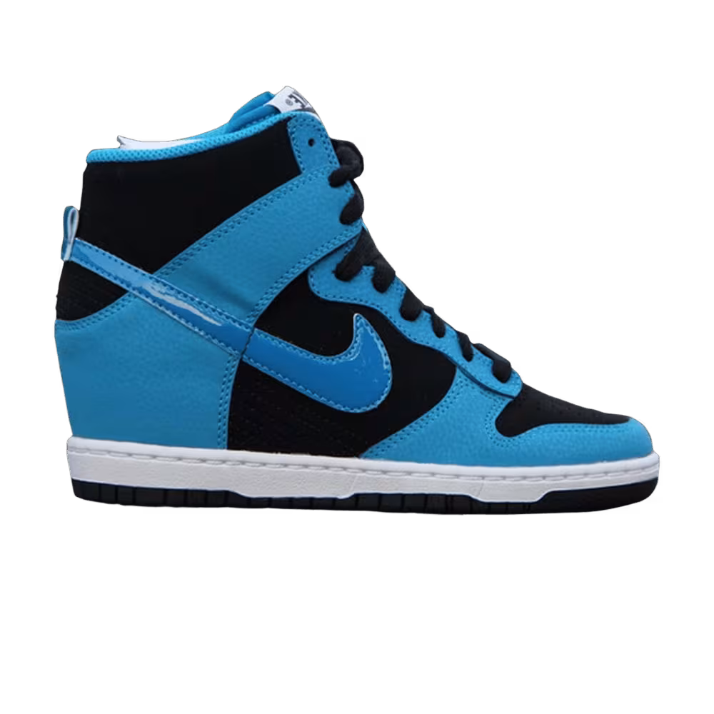 Nike Women's Dunk Sky High Essential Black Blue Lacquer