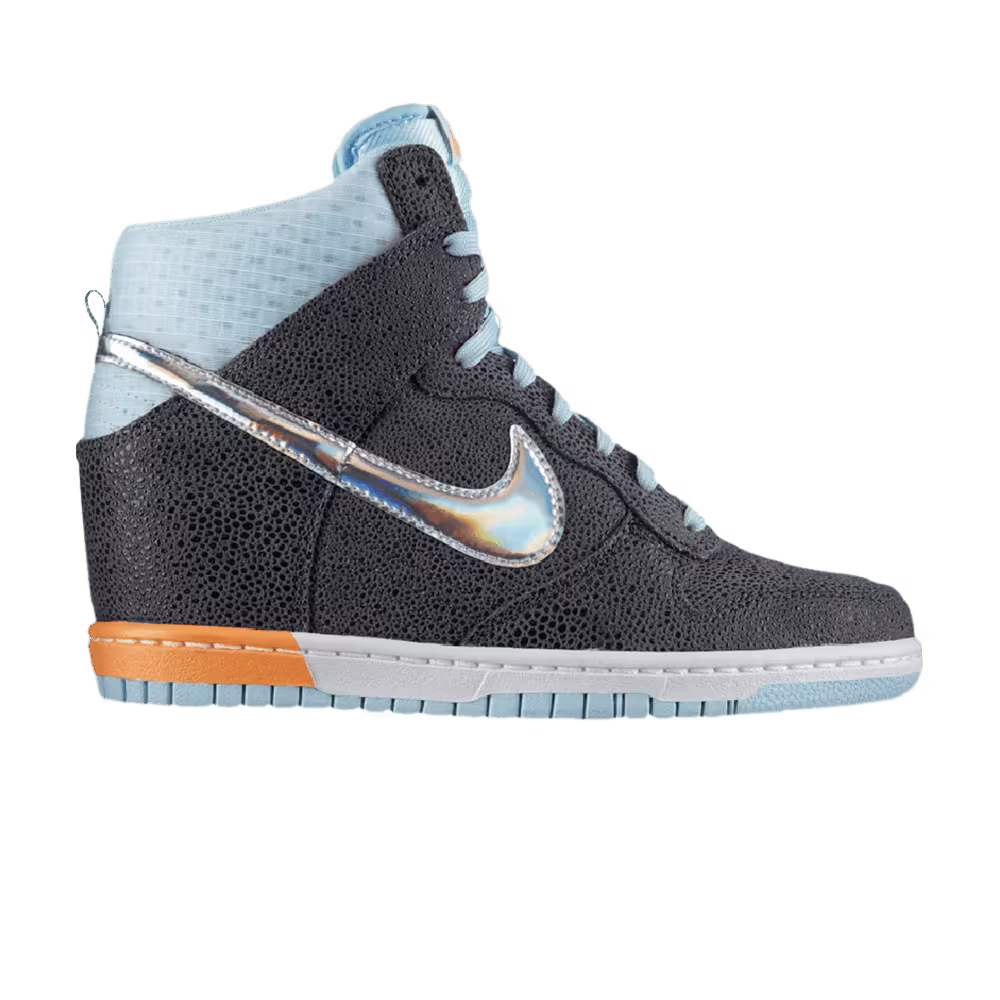 Nike Women's Dunk Sky High Premium Dark Grey Glacier Ice