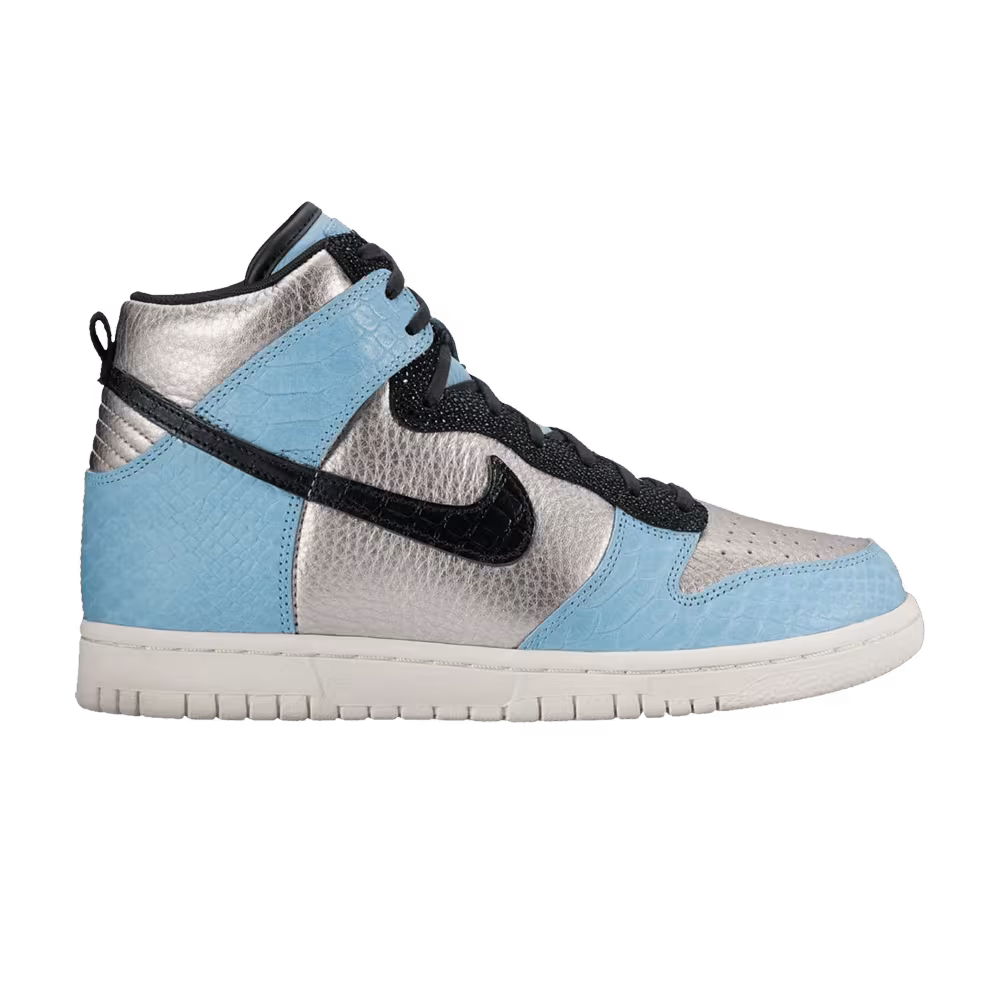 Nike Women's Dunk High LX Metallic Silver Mica Blue