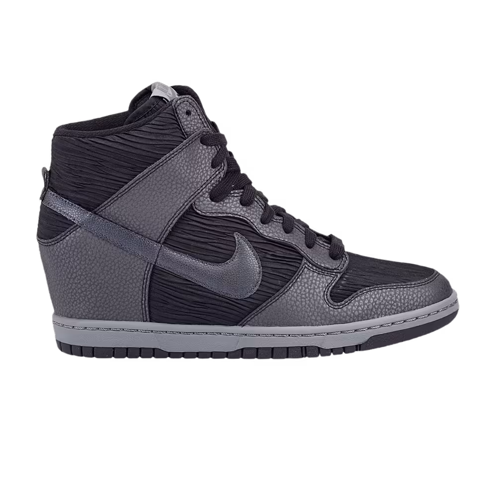 Nike Women's Dunk Sky High Black Metallic Hematite