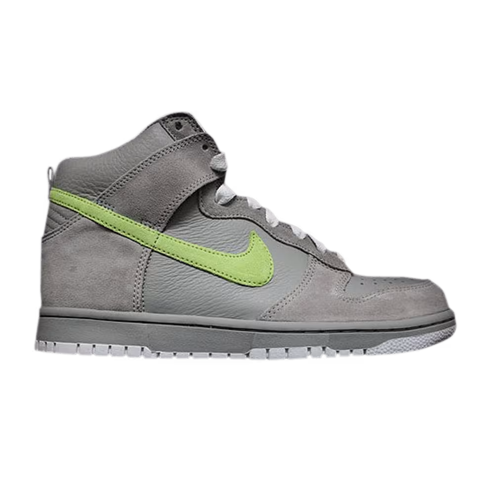 Nike Women's Dunk High Medium Grey Liquid Lime