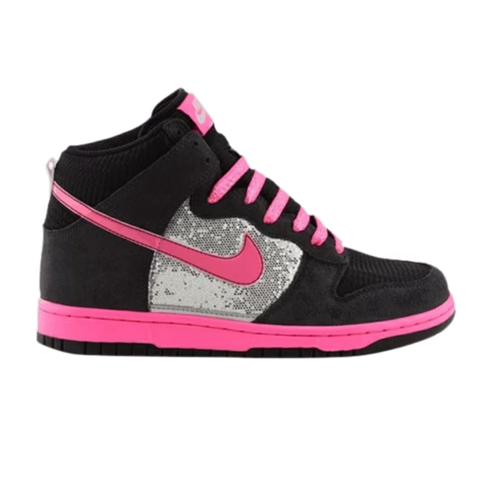 Nike Women's Dunk High 6.0 Premium Black Silver Sequin