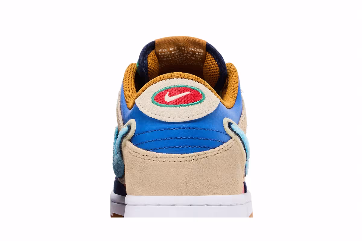 Nike Dunk Low GS Midnight Navy Noise Green, view 8