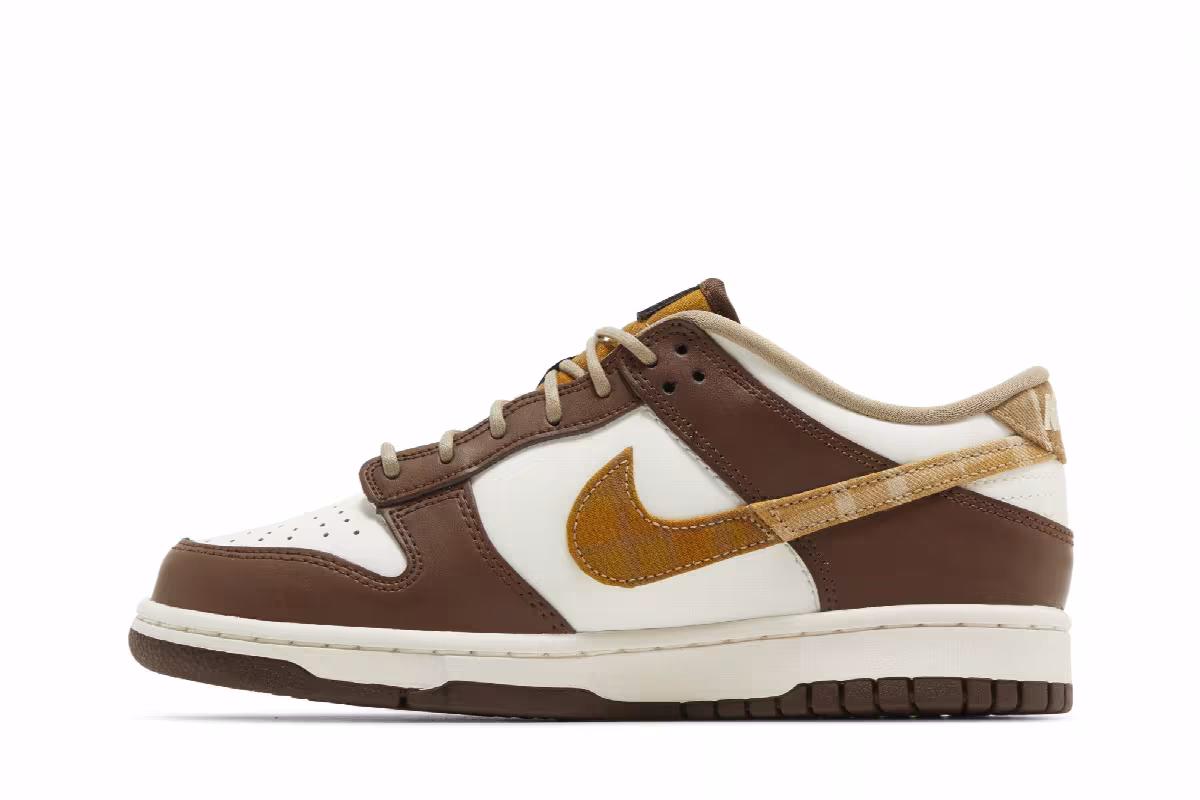 Nike Dunk Low GS Plaid Brown, view 4