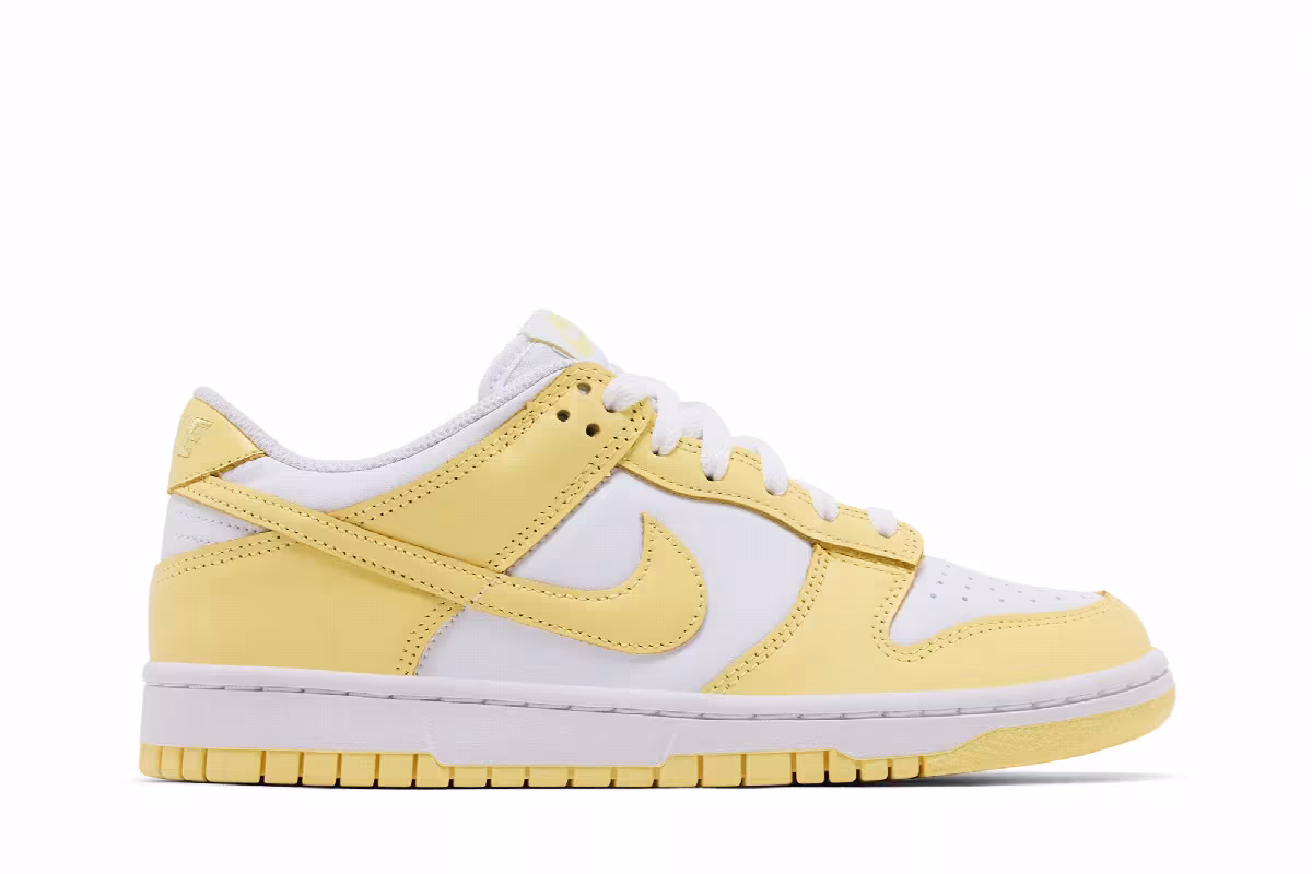 Nike Dunk Low White Soft Yellow, view 2