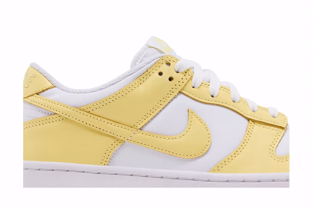 Nike Dunk Low White Soft Yellow, view 3