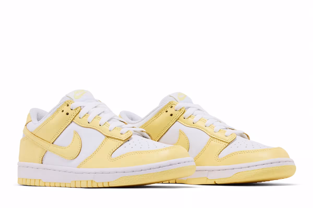 Nike Dunk Low White Soft Yellow, view 9