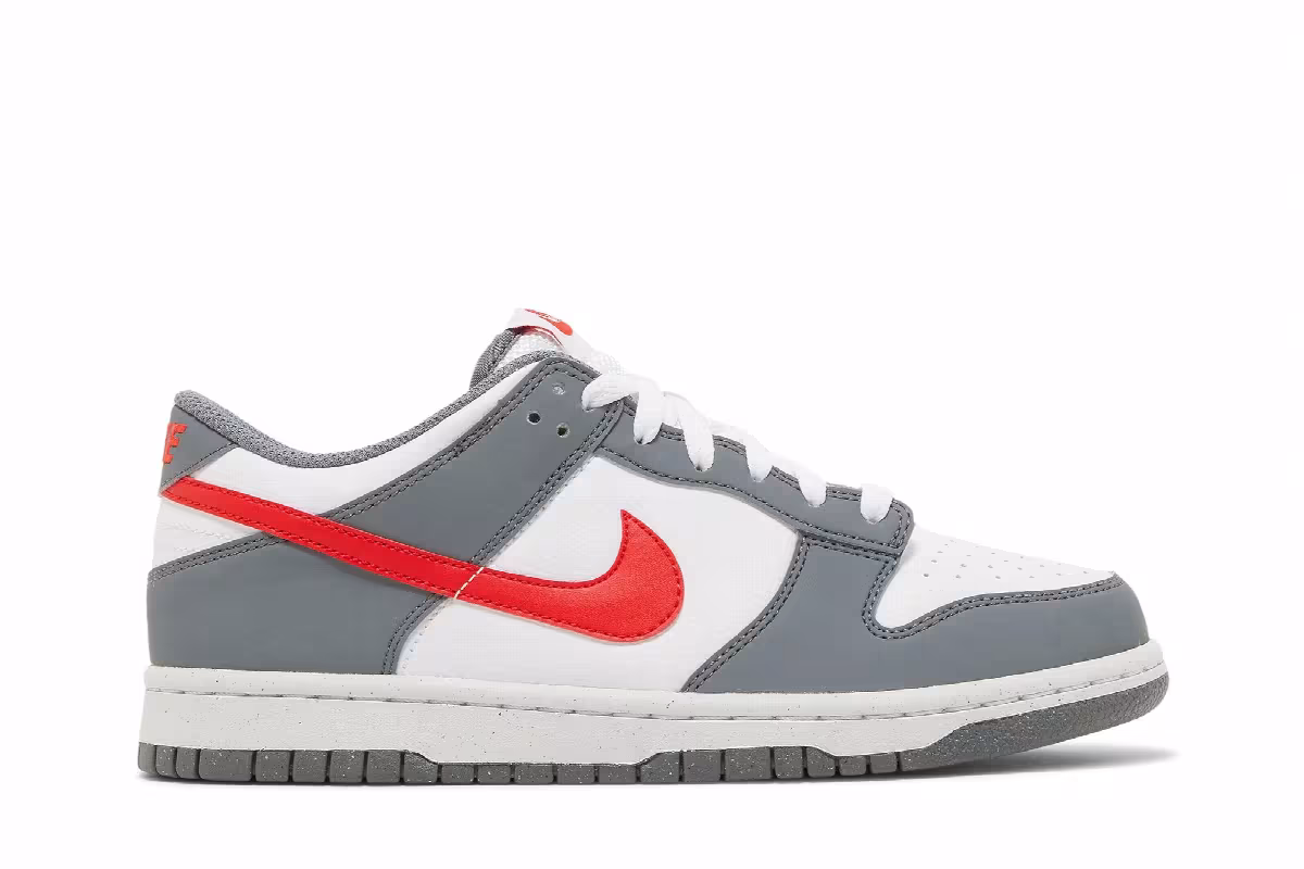Nike Dunk Low Next Nature GS Smoke Grey Light Crimson, view 2