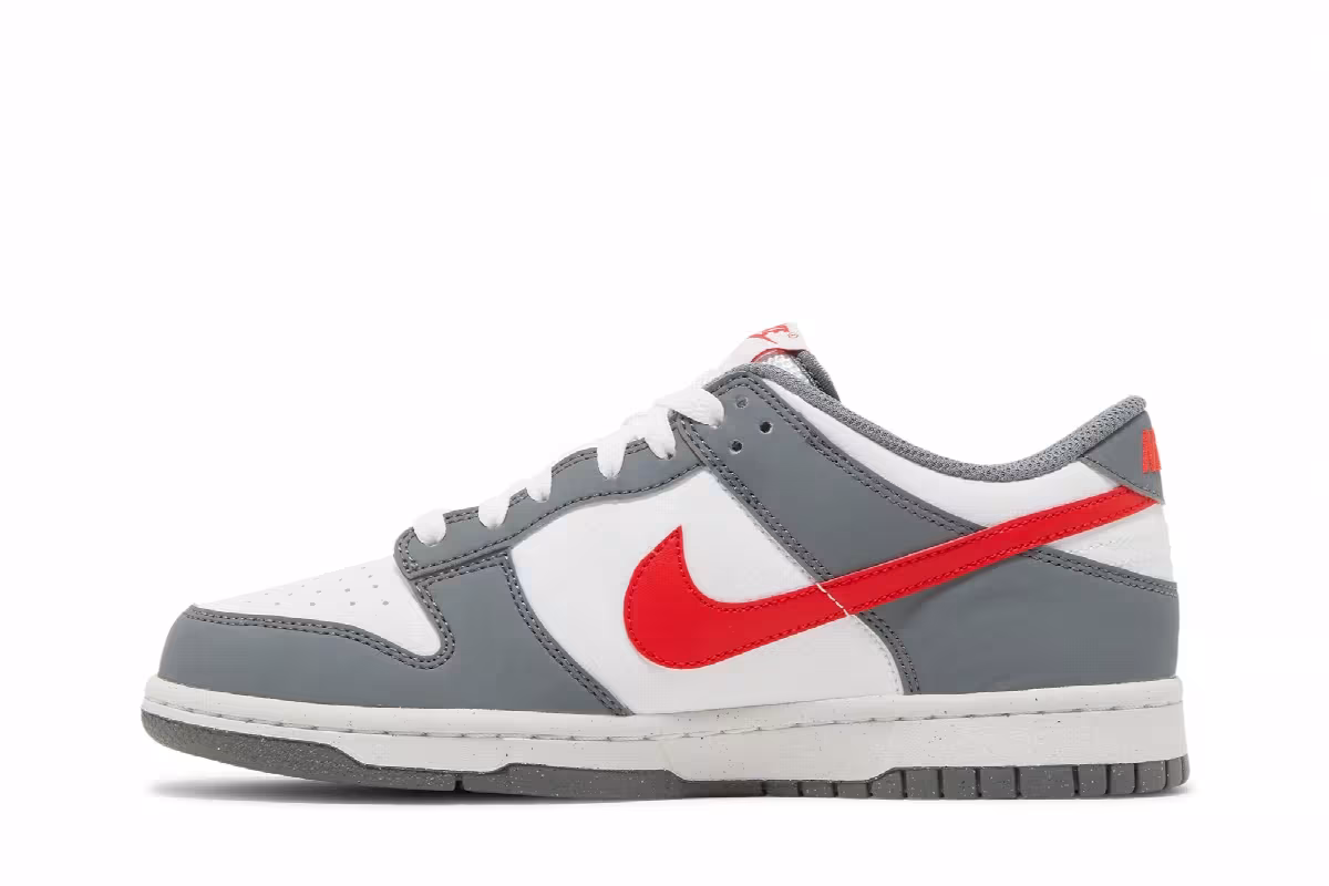 Nike Dunk Low Next Nature GS Smoke Grey Light Crimson, view 4