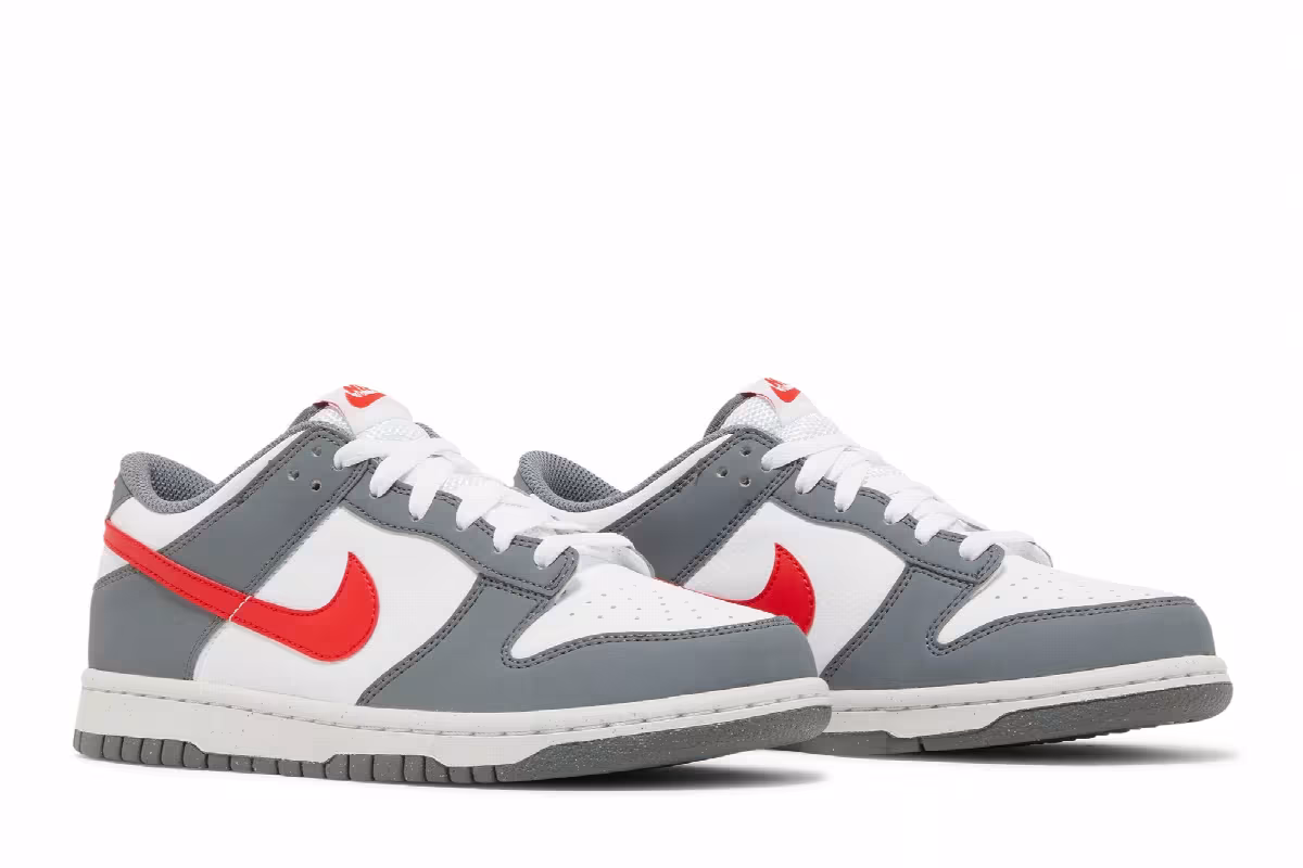 Nike Dunk Low Next Nature GS Smoke Grey Light Crimson, view 9