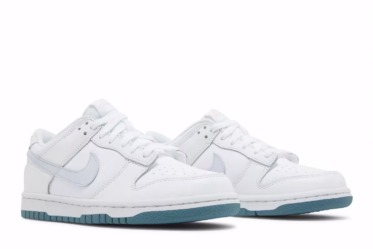 Nike Dunk Low GS White Grey Teal, view 9