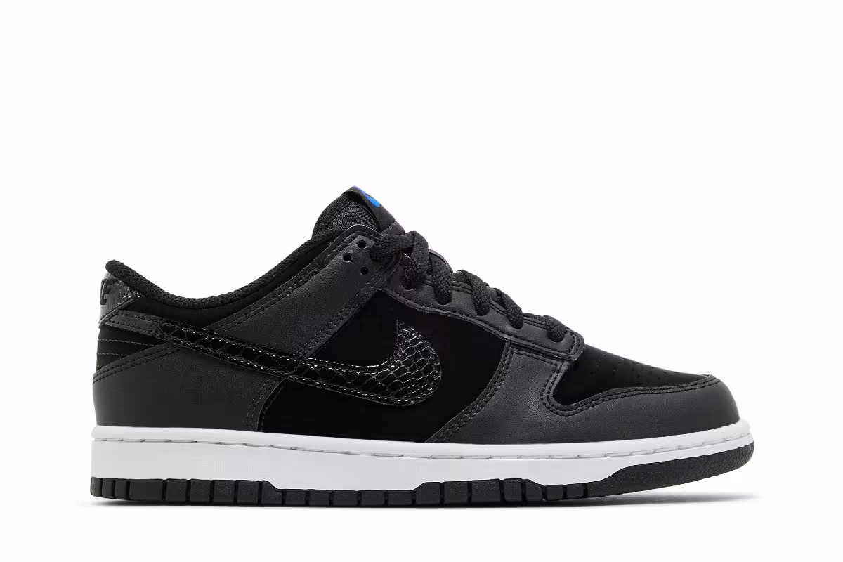 Nike Dunk Low SE GS Black Croc, view 2