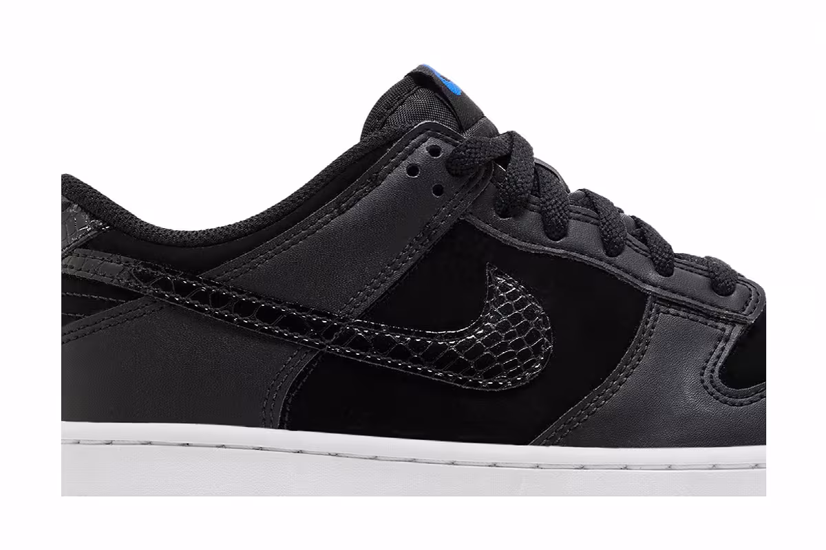 Nike Dunk Low SE GS Black Croc, view 3