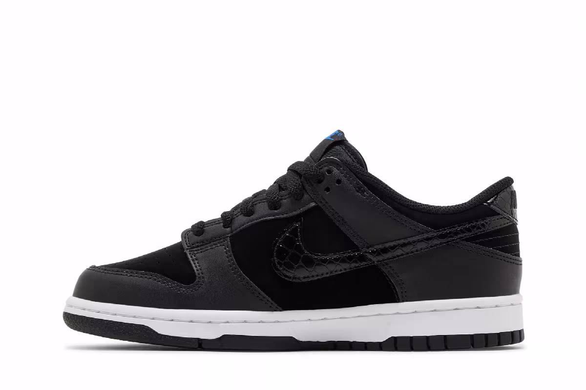 Nike Dunk Low SE GS Black Croc, view 4