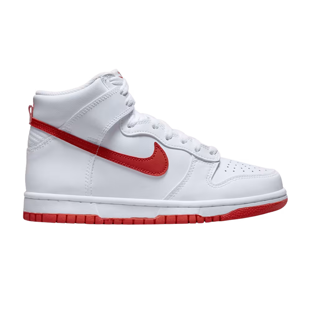 Nike Dunk High GS White Picante Red