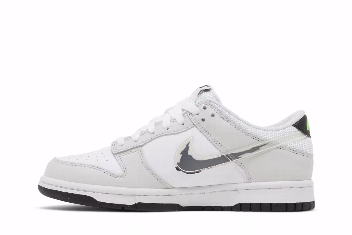 Nike Dunk Low GS Glitch Swoosh, view 4