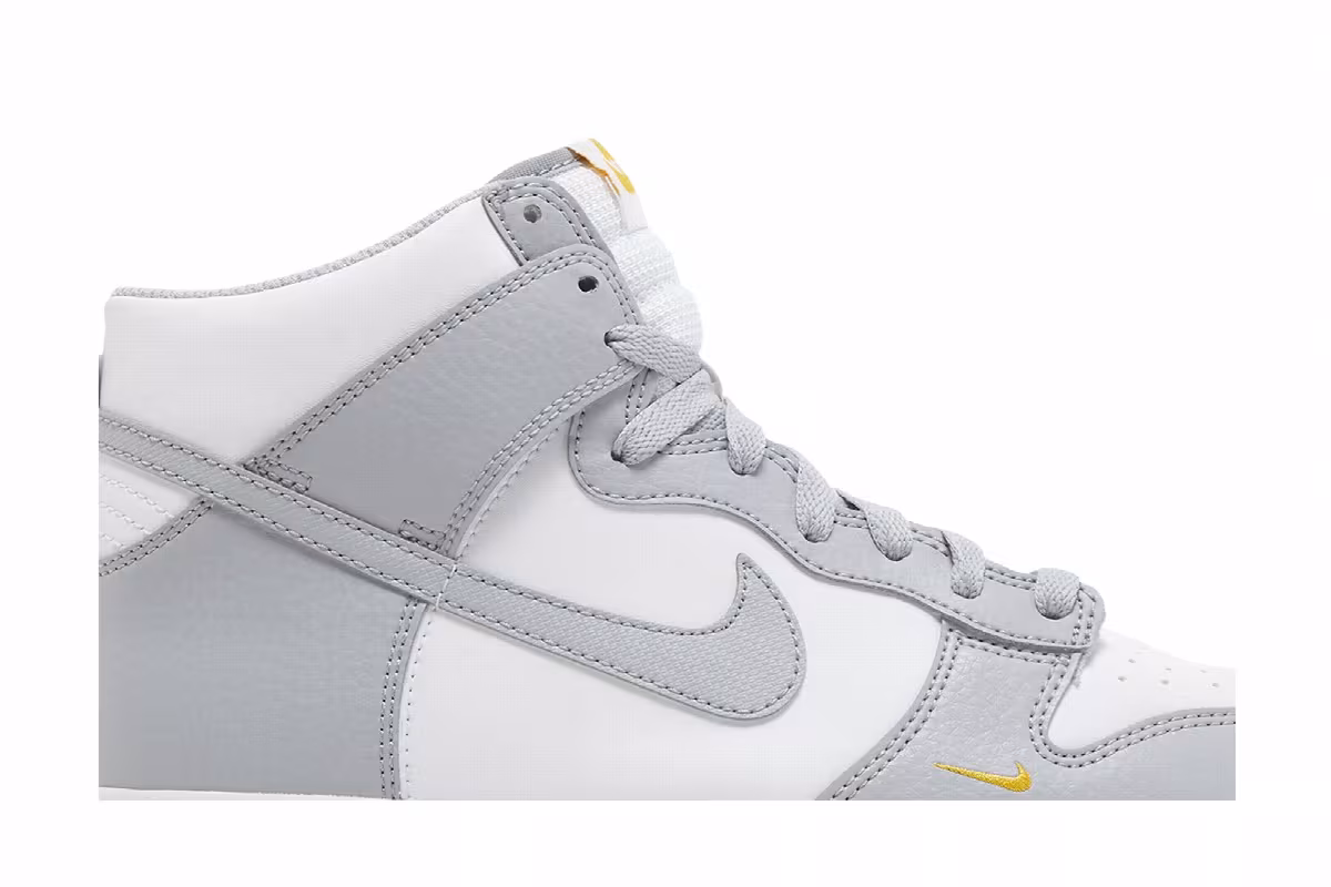 Nike Dunk High Next Nature GS Wolf Grey Marigold, view 3