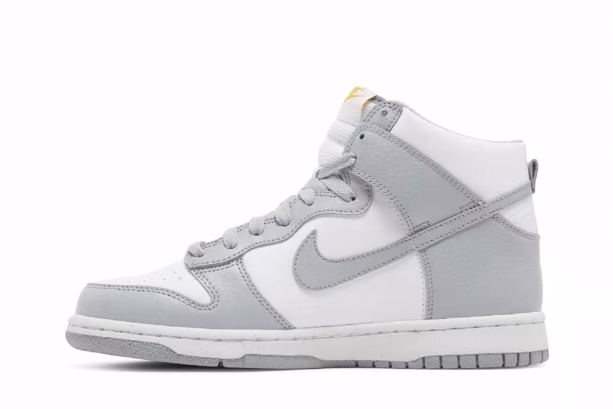 Nike Dunk High Next Nature GS Wolf Grey Marigold, view 4