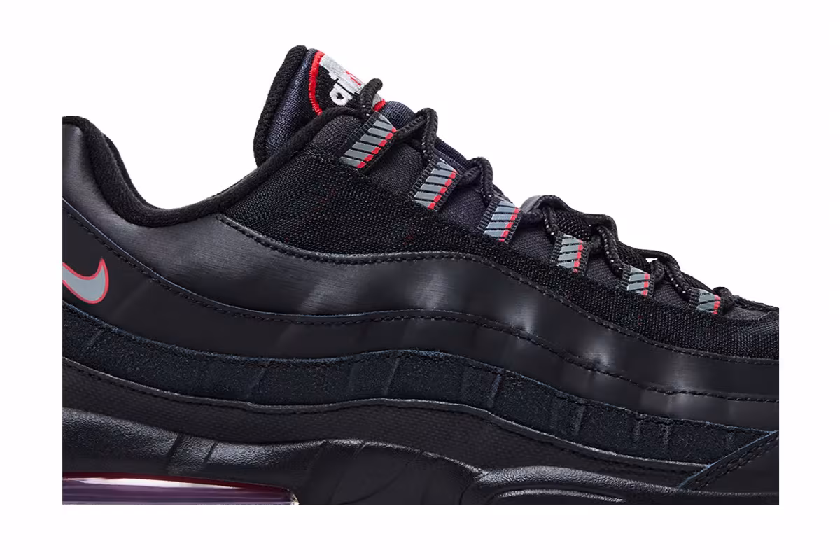 Nike Air Max 95 Big Bubble - Black University Red, view 3