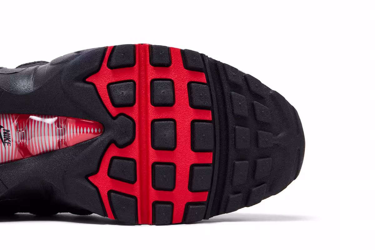 Nike Air Max 95 Big Bubble - Black University Red, view 6