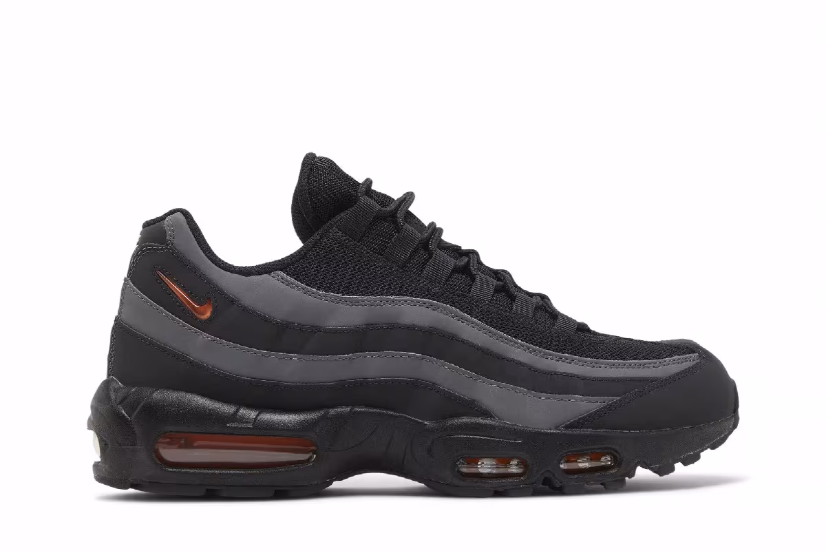 Nike Air Max 95 Black Grey Safety Orange, view 2