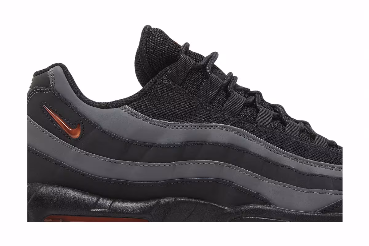 Nike Air Max 95 Black Grey Safety Orange, view 3