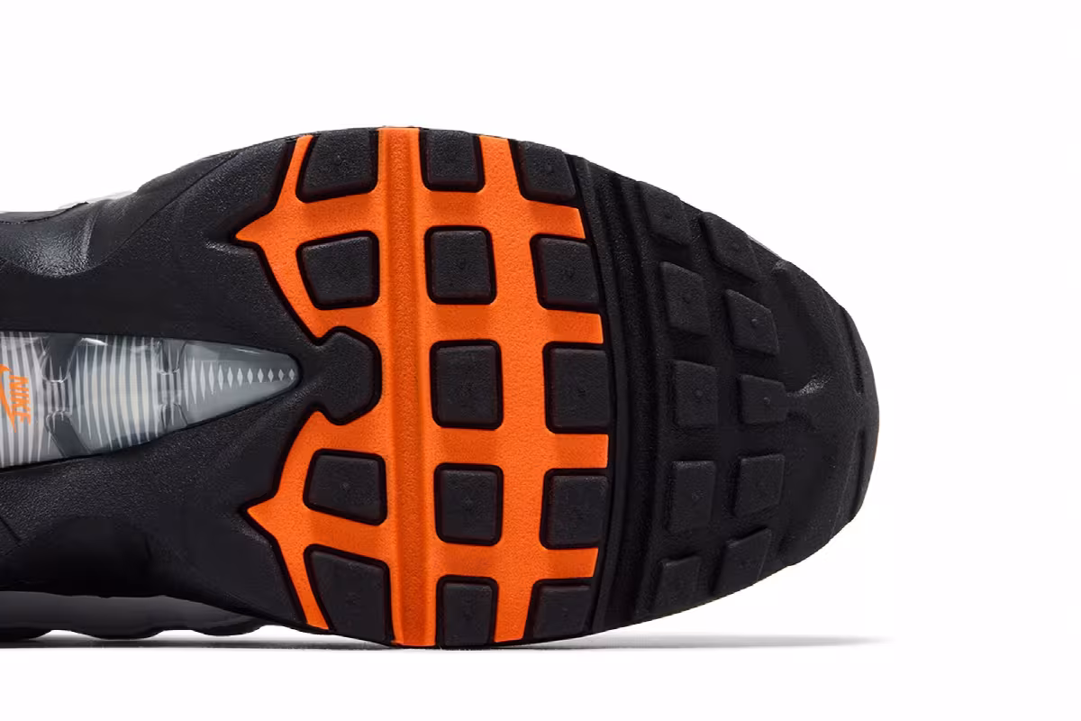 Nike Air Max 95 Big Bubble Black - Total Orange, view 6
