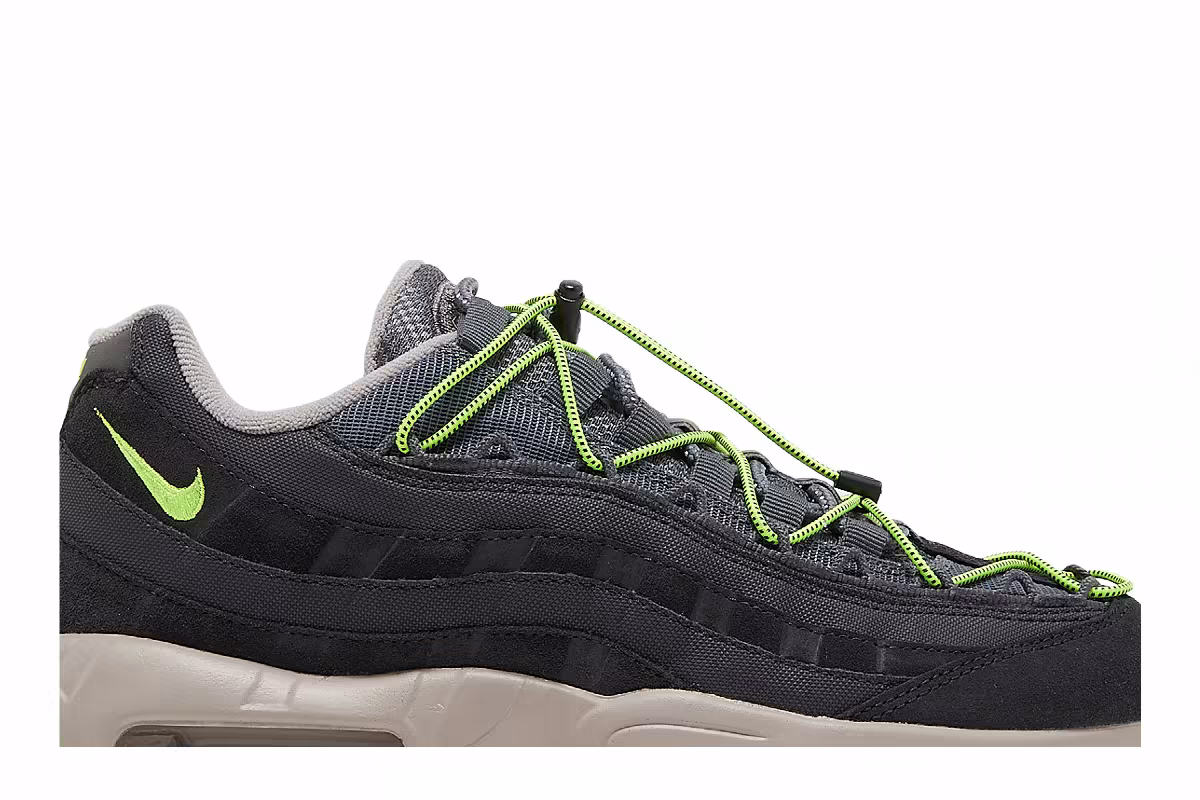 Nike Air Max 95 Speed Lacing - Off Noir Volt, view 3