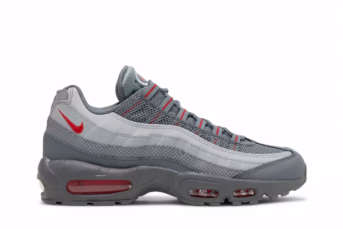 Nike Air Max 95 Essential Smoke Grey University Red, view 2