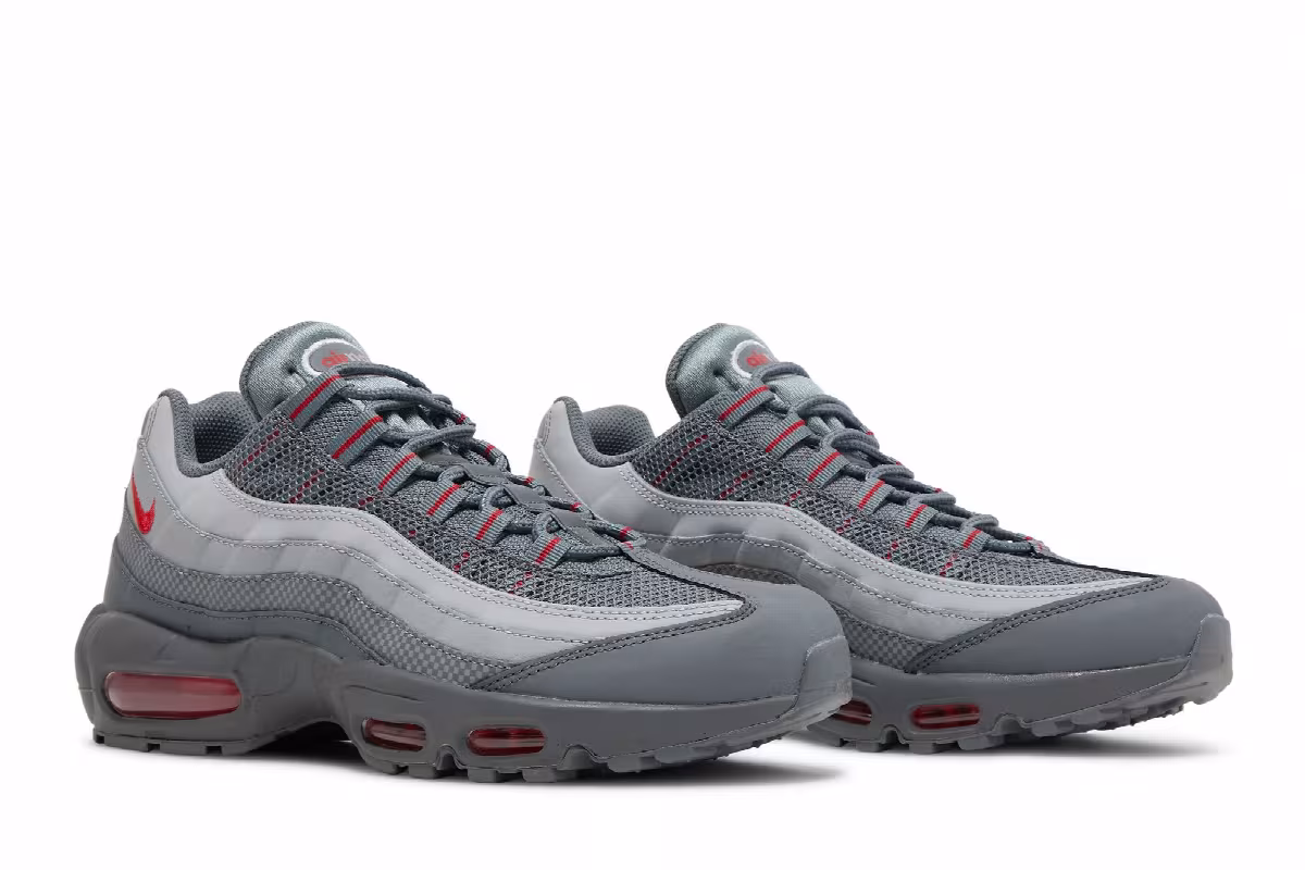 Nike Air Max 95 Essential Smoke Grey University Red, view 9