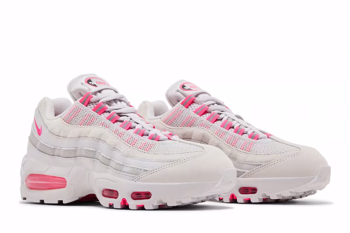 Nike Women's Air Max 95 OG Vast Grey Hyper Pink, view 9