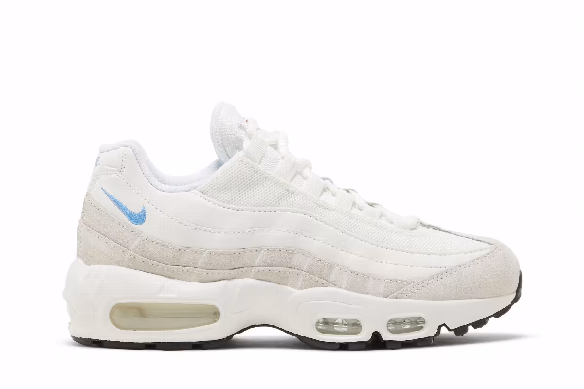 Nike Women's Air Max 95 Summit White University Blue, view 2