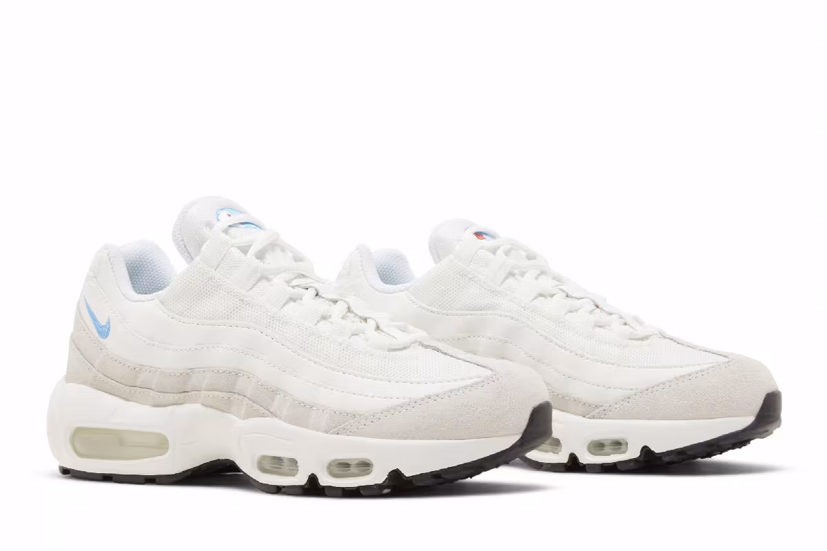 Nike Women's Air Max 95 Summit White University Blue, view 9
