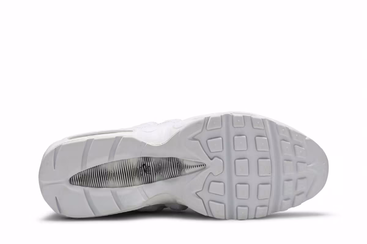 Nike Women's Air Max 95 Triple White, view 5