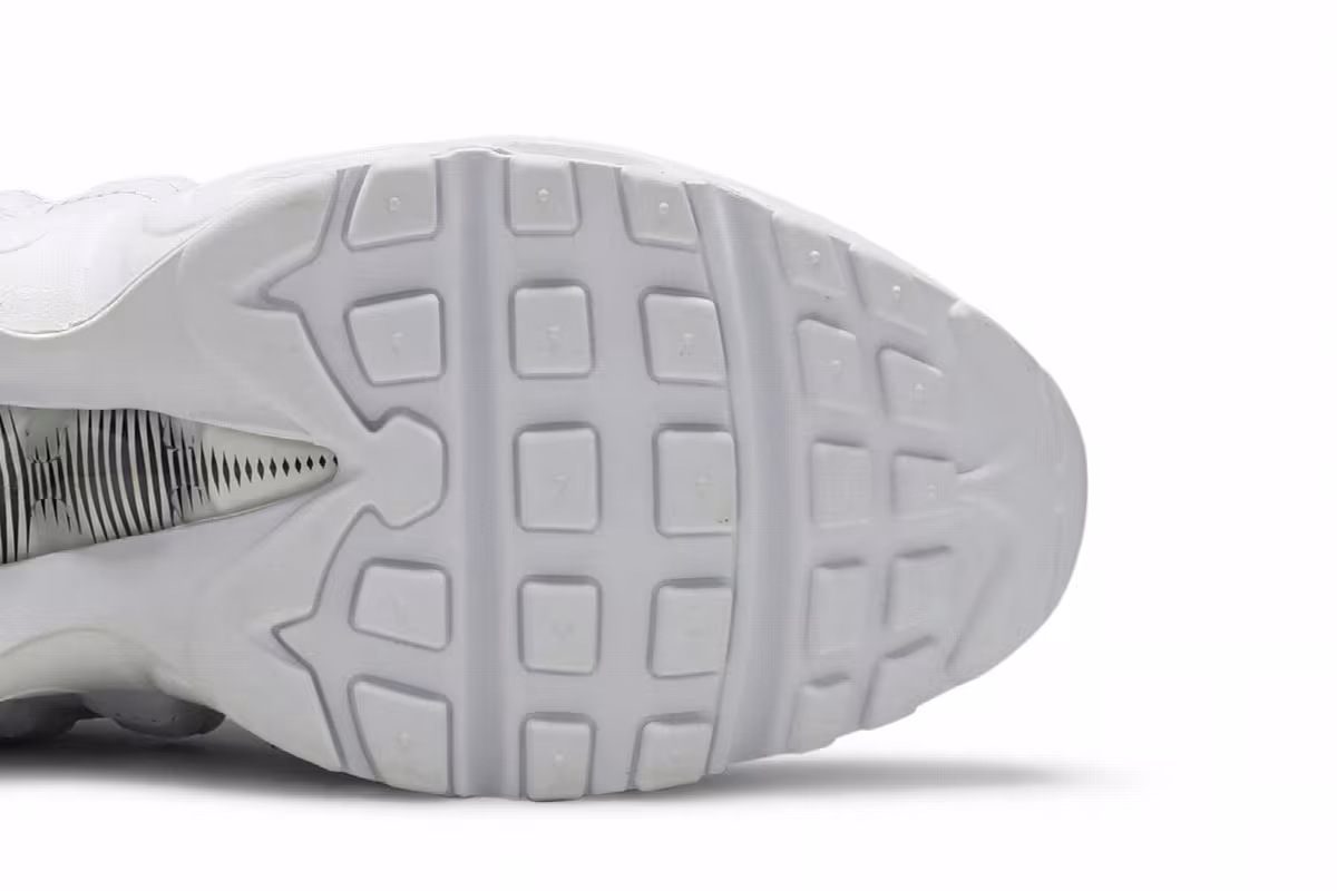 Nike Women's Air Max 95 Triple White, view 6