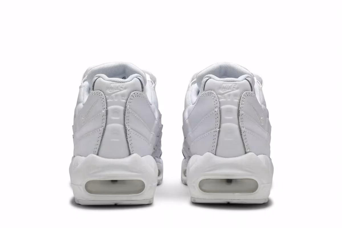 Nike Women's Air Max 95 Triple White, view 7