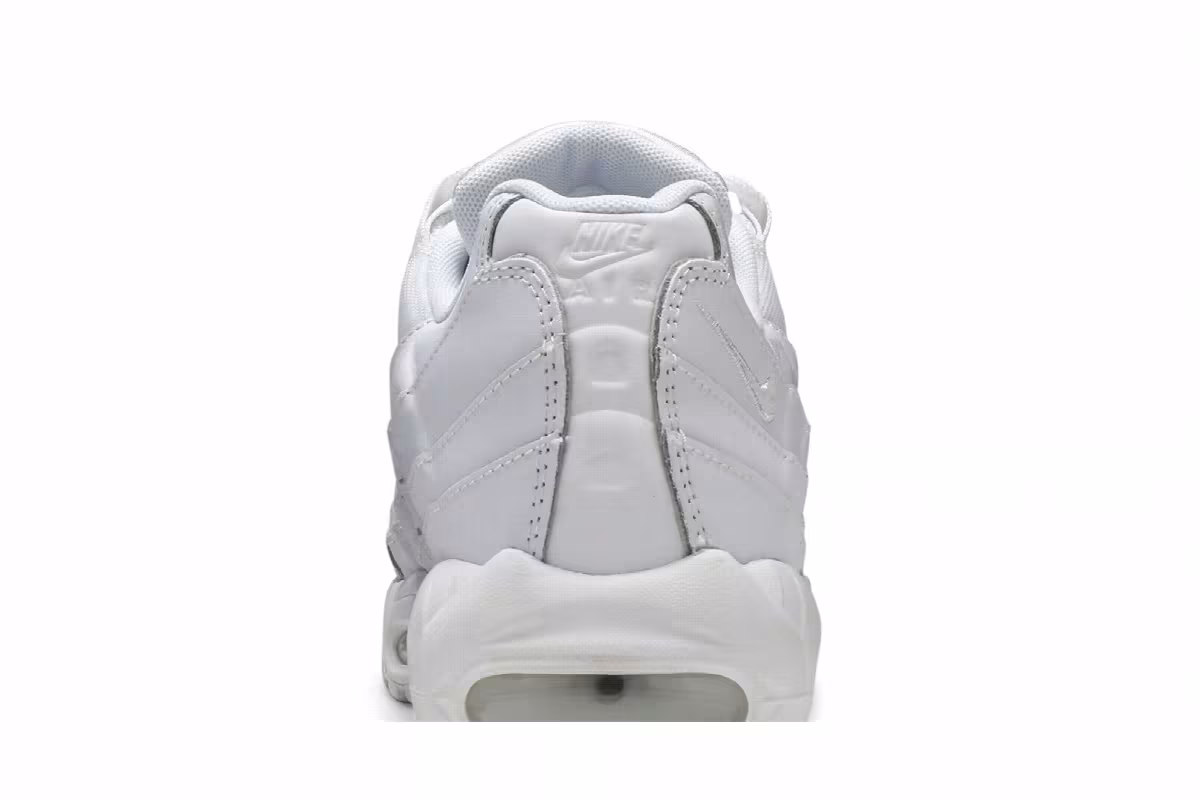 Nike Women's Air Max 95 Triple White, view 8