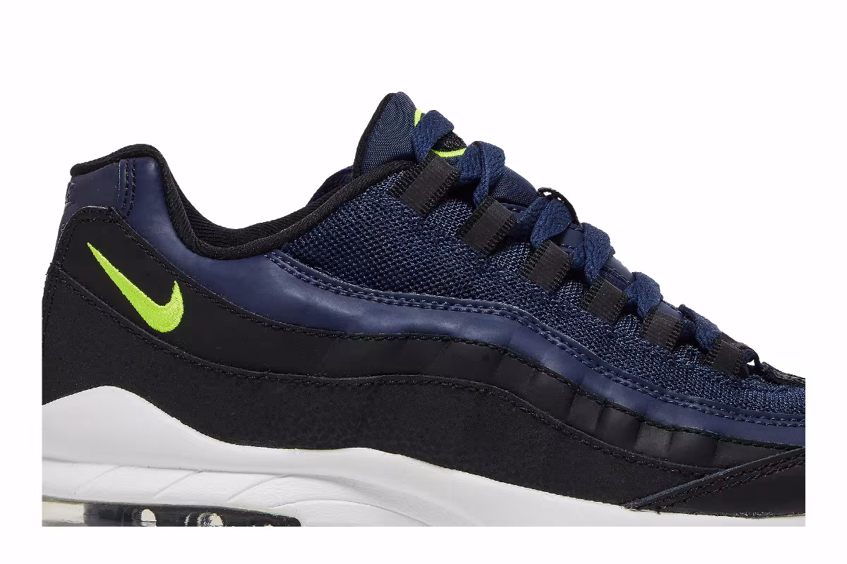 Nike Air Max 95 GS Midnight Navy Lemon Venom, view 3