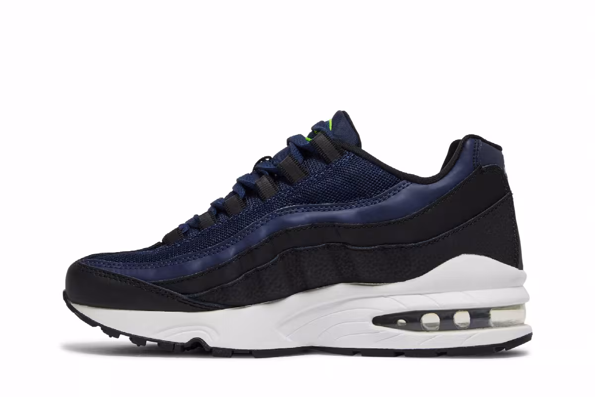 Nike Air Max 95 GS Midnight Navy Lemon Venom, view 4