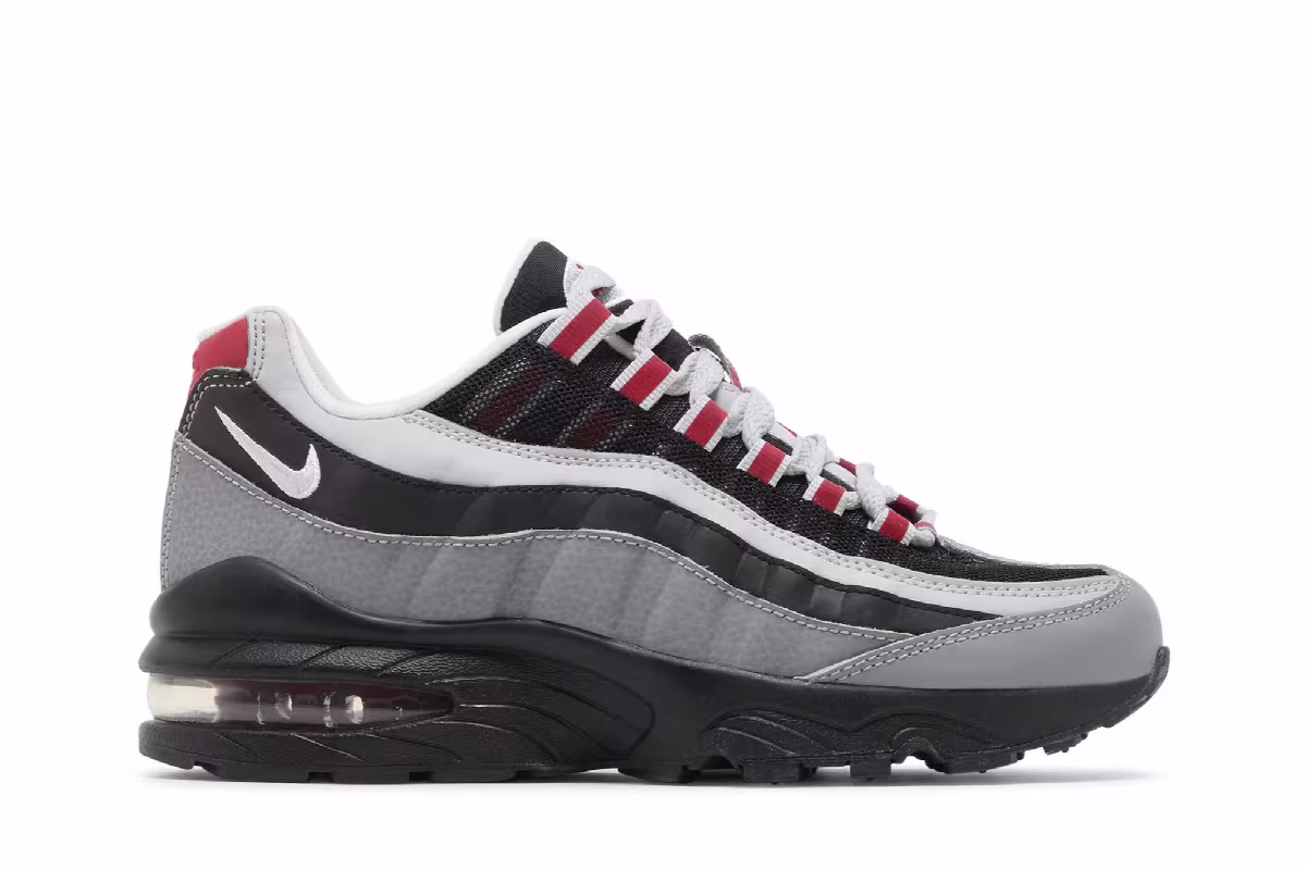 Nike Air Max 95 GS Particle Grey Red, view 2