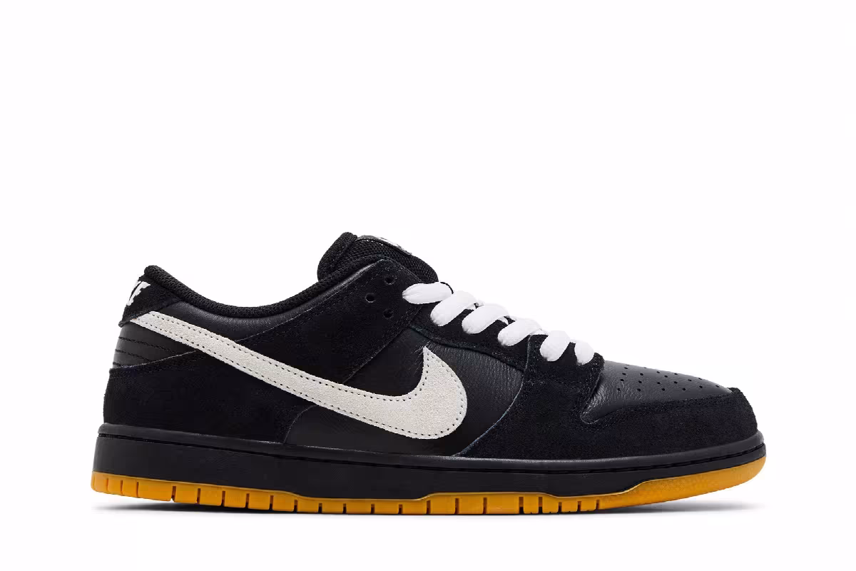 Nike Dunk Low Pro SB Black White Gum, view 2