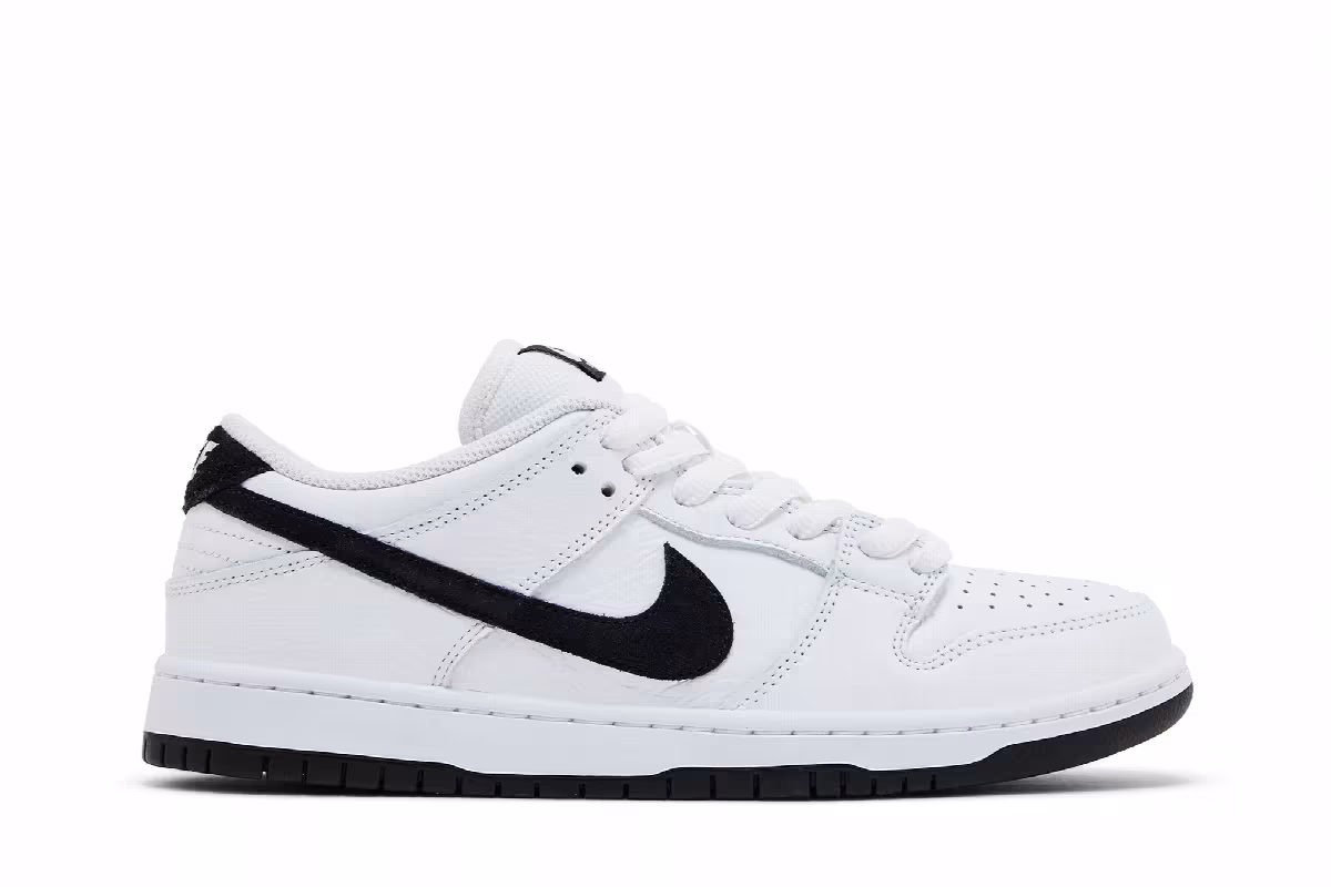 Nike Dunk Low Pro SB White Black, view 2