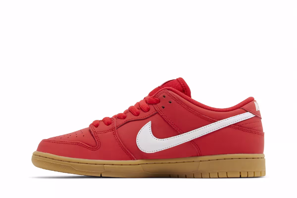 Nike Dunk Low Pro SB University Red Gum, view 4